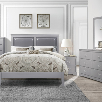 1519GY-1*4 4PC SETS Queen Bed + NS + D + M