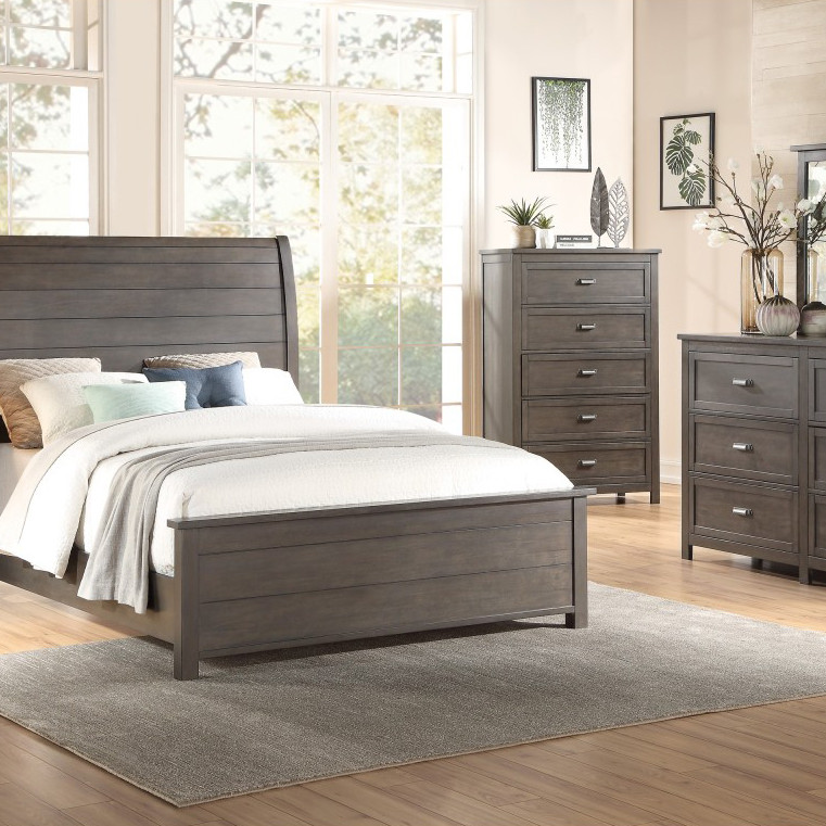 1923K-1EK*4 4PC SETS Eastern King Sleigh Bed + NS + D + M