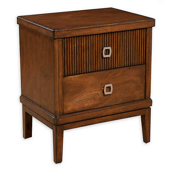 3900-02 Rex Burgundy 2-Drawer Nightstand