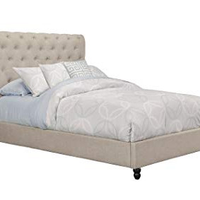 1097Q Chloe Light Grey Queen Tufted Bed