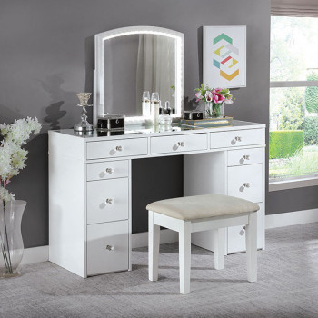 FOA-DK5240 LOUISE VANITY W/ STOOL