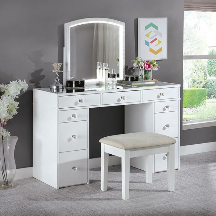 FOA-DK5240 LOUISE VANITY W/ STOOL