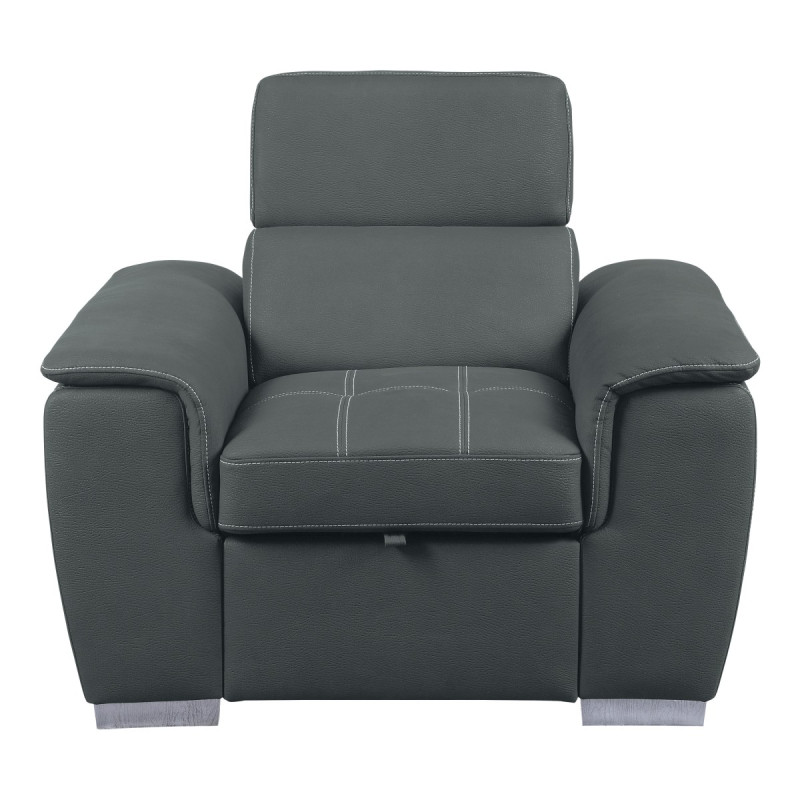 8228GY-1 Chair with Pull-out Ottoman Ferriday