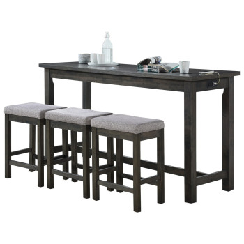 5713GY 4-Piece Pack Counter Height Set Connected