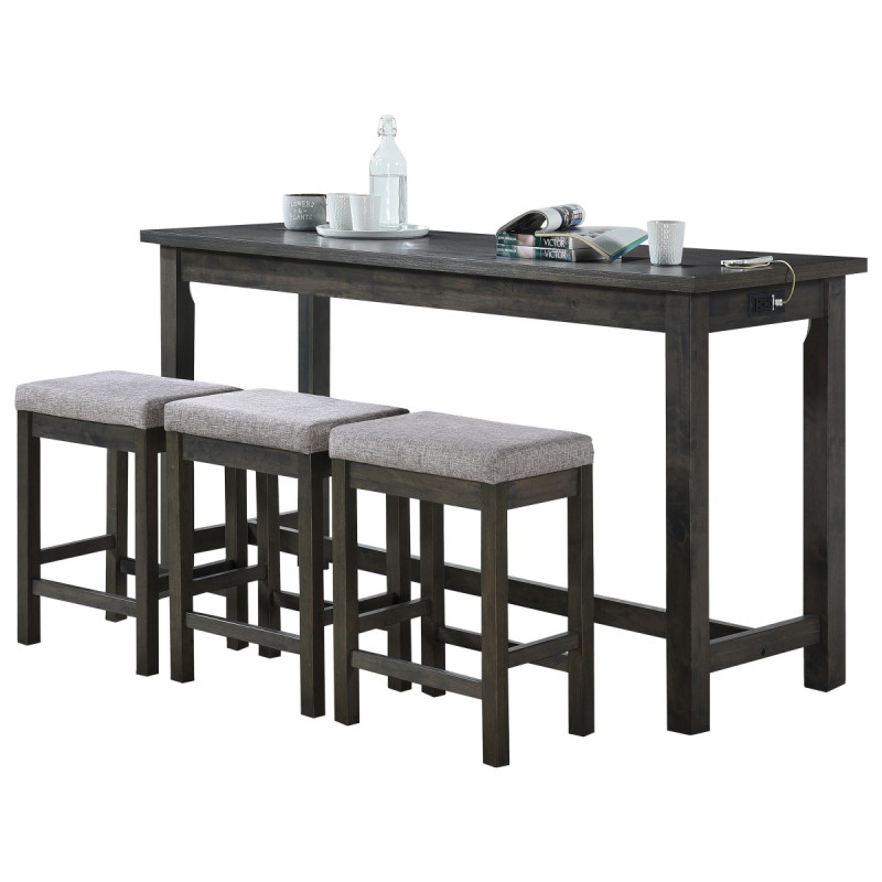 5713GY 4-Piece Pack Counter Height Set Connected