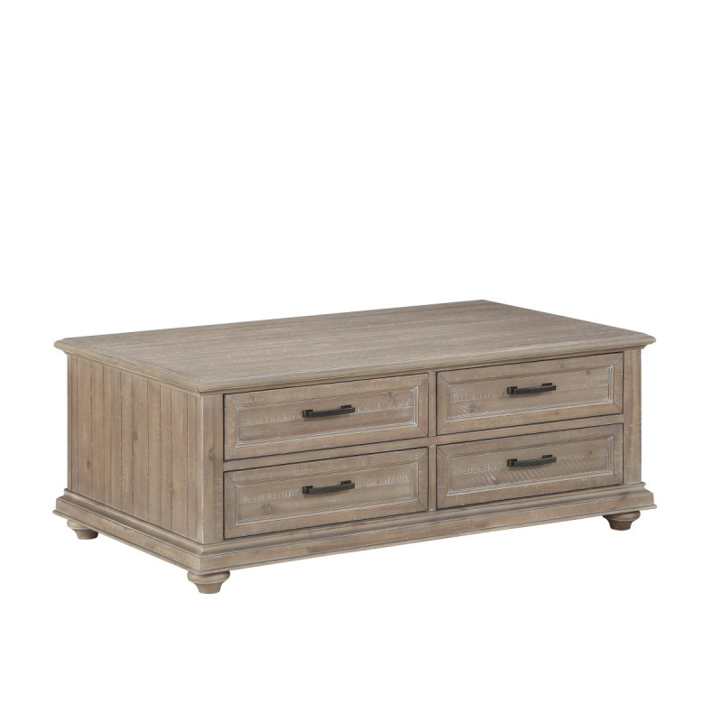 1689BR-30 Cocktail Table with Four Functional Drawers Cardano