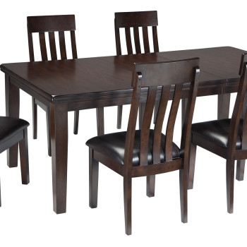 D596 Haddigan 7PC SETS RECT Dining Room EXT Table + 6 Side Chairs