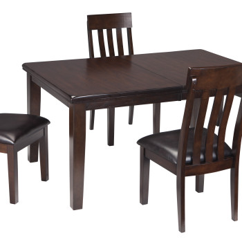 D596 Haddigan 5PC SETS RECT Dining Room EXT Table + 4 Side Chairs