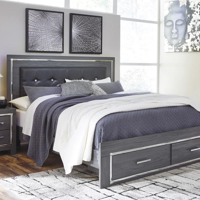 B214 Lodanna King Storage Panel Bed