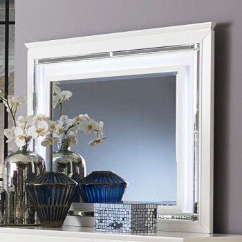 1916W-6 Allura Mirror with LED Lighting - White