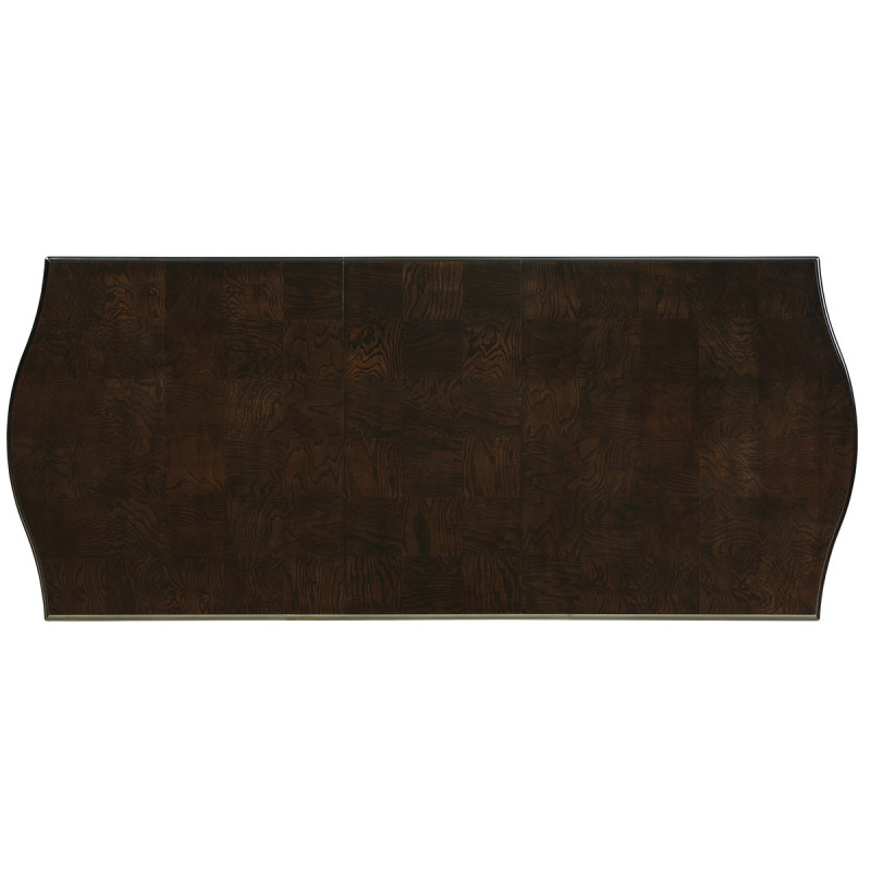 Savion Double Pedestal Dining Table with Leaf - Espresso