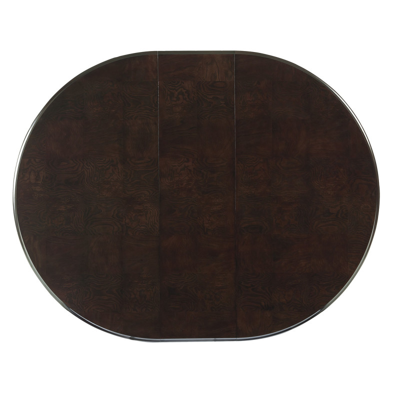 SAVION Round / Oval Pedestal Dining Table Espresso