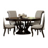SAVION Round / Oval Pedestal Dining Table Espresso