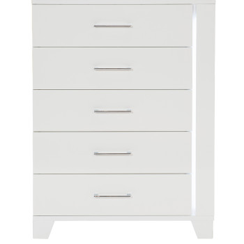 1678W-9 Kerren or Keren Chest with LED Lighting - White High Gloss