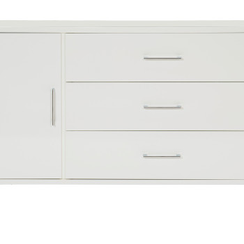 1678W-5 Kerren or Keren Dresser with LED Lighting - White High Gloss