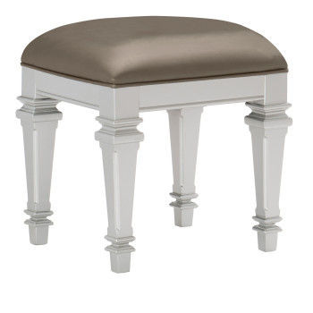 1646-14 Avondale Vanity Stool - Silver