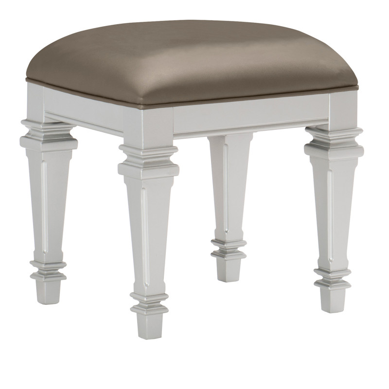 1646-14 Avondale Vanity Stool - Silver