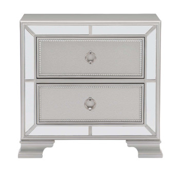 1646-4 Avondale Night Stand - Silver