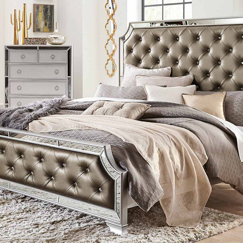 1646-1 Avondale Queen Bed - Silver