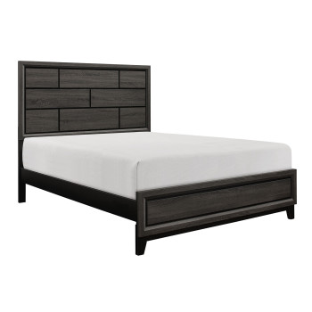1645K-1CK Davi California King Bed - Gray