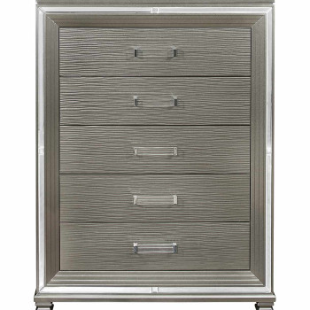 1616-9 Tamsin Chest - Silver-Gray Metallic