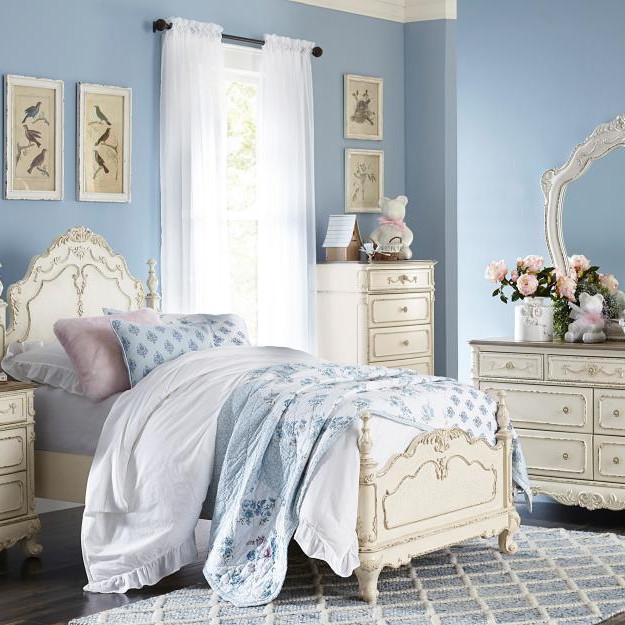 1386TNW-1Gr Twin Bedroom Set Cinderella