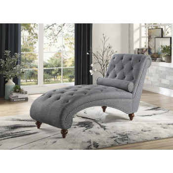 1162GY-5 Chaise Dark Gray 100% Polyester