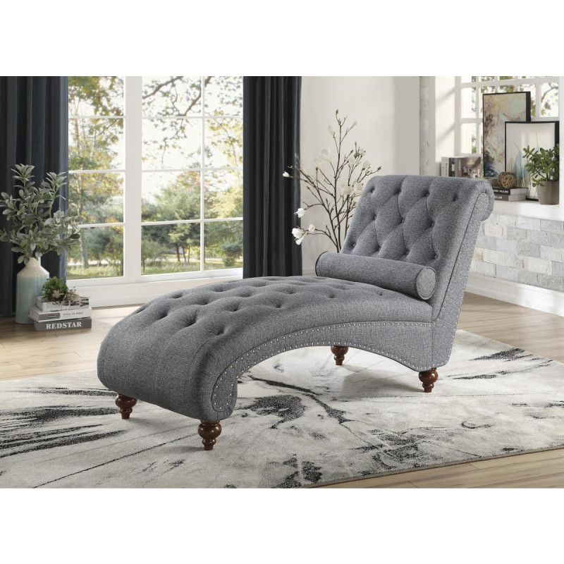 1162GY-5 Chaise Dark Gray 100% Polyester