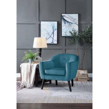 1127BU-1 Qill Accent Chair, Blue