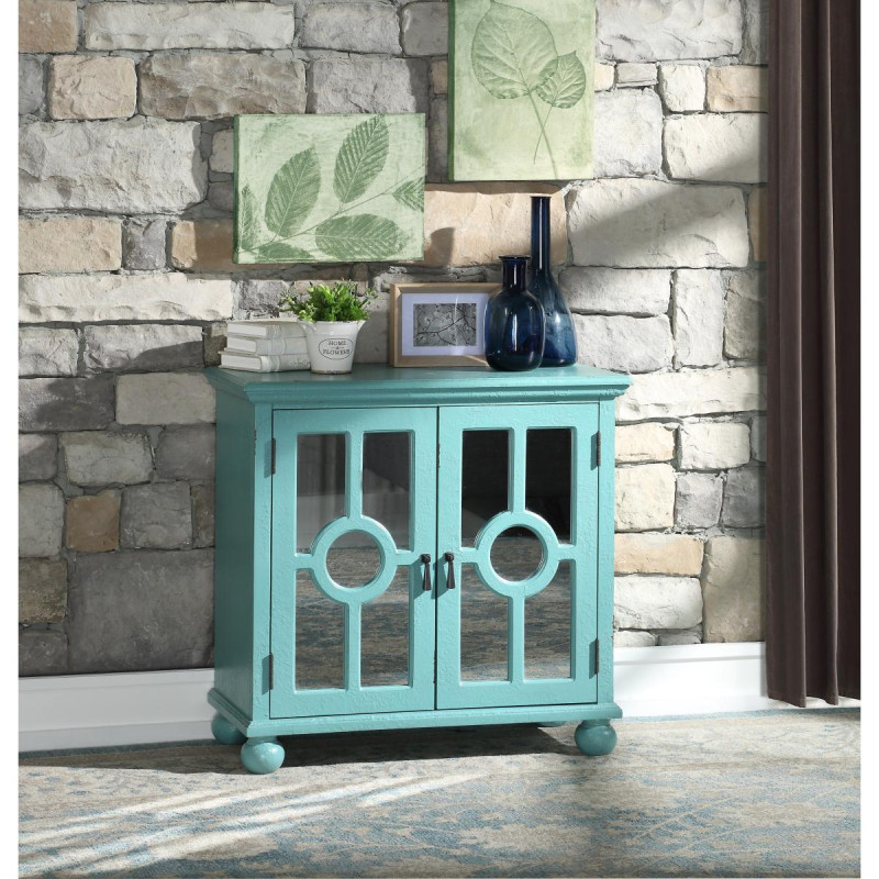 ACCENT CHEST WITH MIRROR DOOR-AQUA, 3A 1000A70AQ