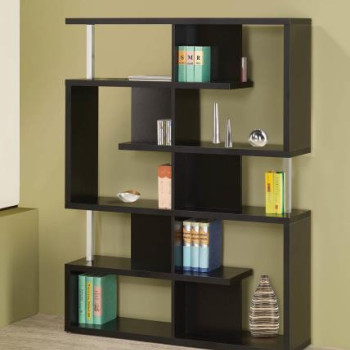 800309 Transitional Black Bookcase