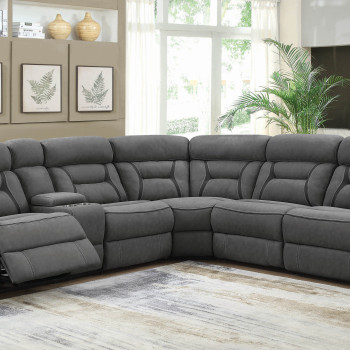 600370 Camargue Casual Grey Motion Sectional
