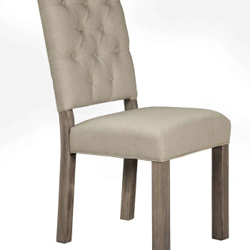 ORI-814-02 Fiji Weathered Grey Tufted Chair