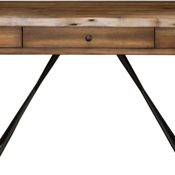 1968-66 Live Edge Light Walnut Writing Desk With Drawer