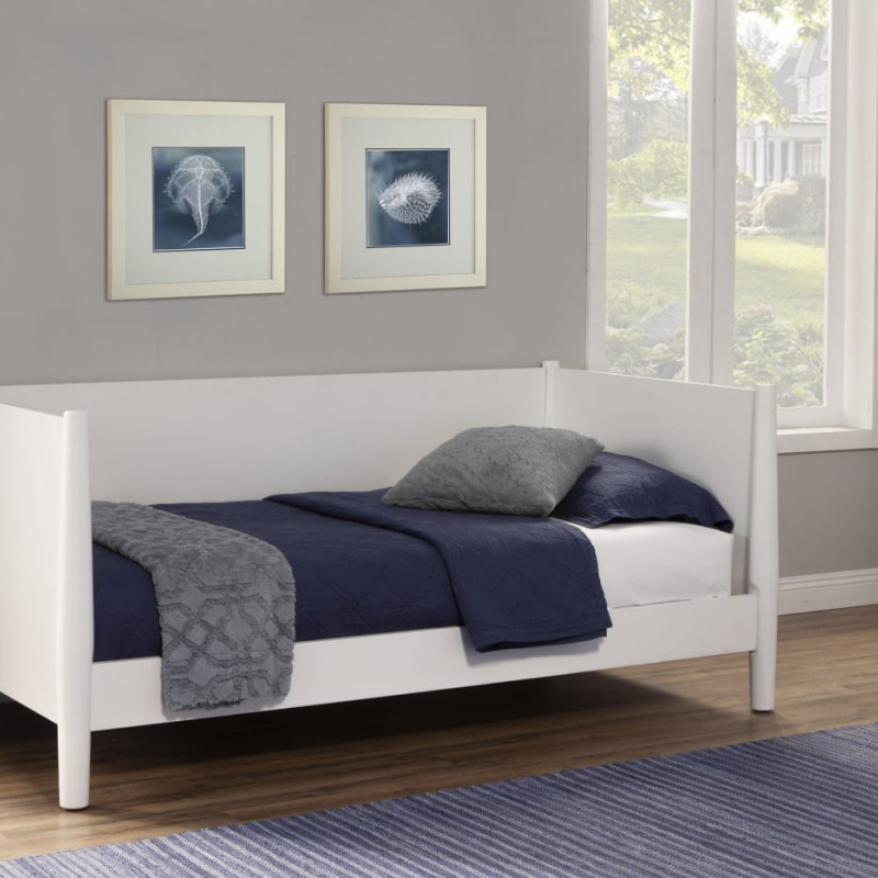 966-W-09T Flynn White Twin Size Day Bed