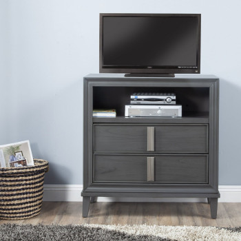 8171-11 Lorraine Dark Gray TV Media Chest