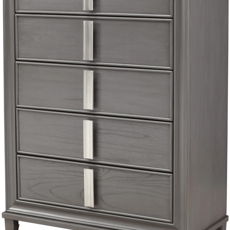 8171-05 Lorraine Dark Gray 5-Drawer Chest