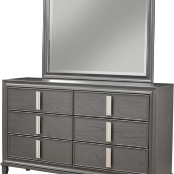 8171-03 Lorraine Dark Gray 6-Drawer Dresser