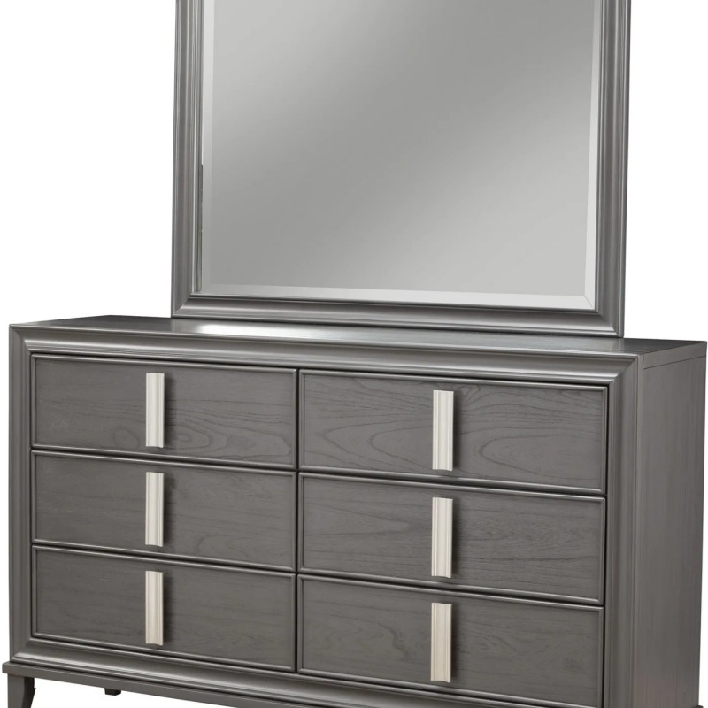 8171-03 Lorraine Dark Gray 6-Drawer Dresser