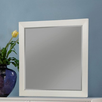 1867-06 Tranquility White Wood Frame/Glass Mirror