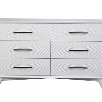1867-03 Tranquility White 6-Drawers Dresser