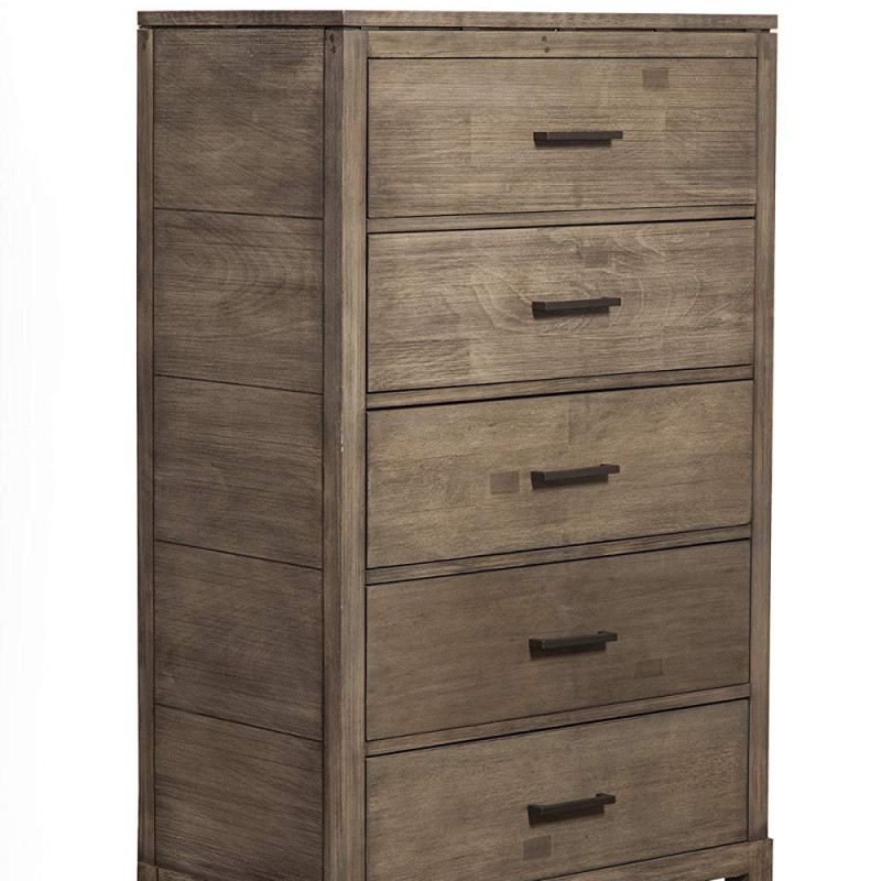 1700-05 Sydney Weathered Grey 5-Drawer Chest