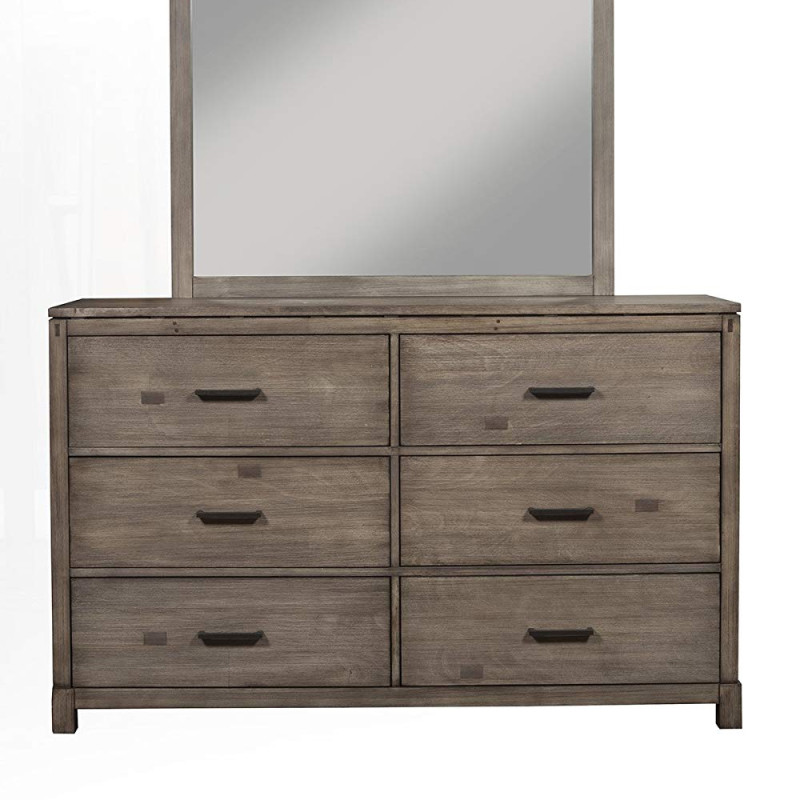 1700-03 Sydney Weathered Grey 6-Drawer Dresser