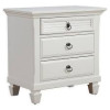 Winchester White 3-Drawer Nightstand