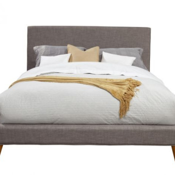 Britney Dark Gray California King Upholstered Platform Bed