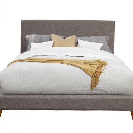 Britney Dark Gray California King Upholstered Platform Bed