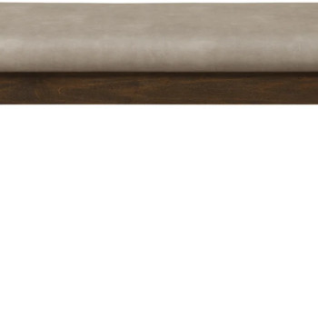 Emery Walnut Faux Leather Bench