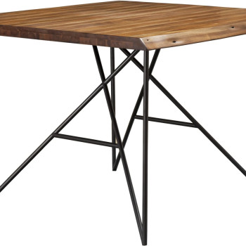 Live Edge Light Walnut Solid Wood Pub Table