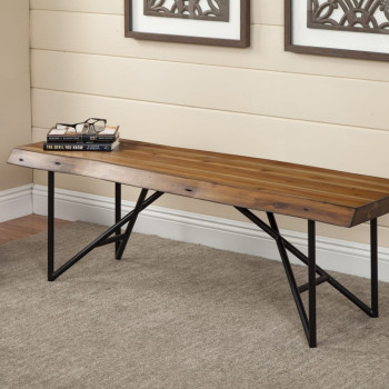 Live Edge Light Walnut Bench