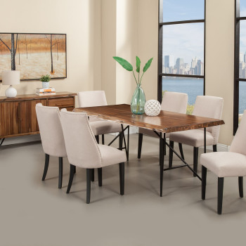 Live Edge 5 Piece Dining Set (Parson)